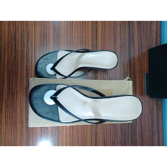 Coutgo Shoes - Coutgo Heeled Sandal Strappy Round Toe Flip Flops Fashion Thong Stiletto Size9.5